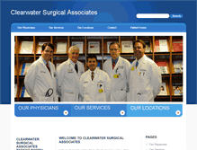 Tablet Screenshot of clearwatersurgicalassociates.com
